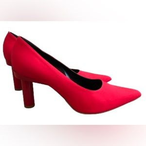 Tibi Zoe Crepe Red Pump EU 41 US 9 1/2